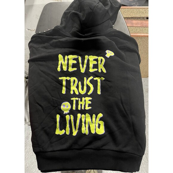 Beetlejuice x Forever21 Rhinestone Never Trust The Living Graphic Hoodie Size S - Picture 4 of 9